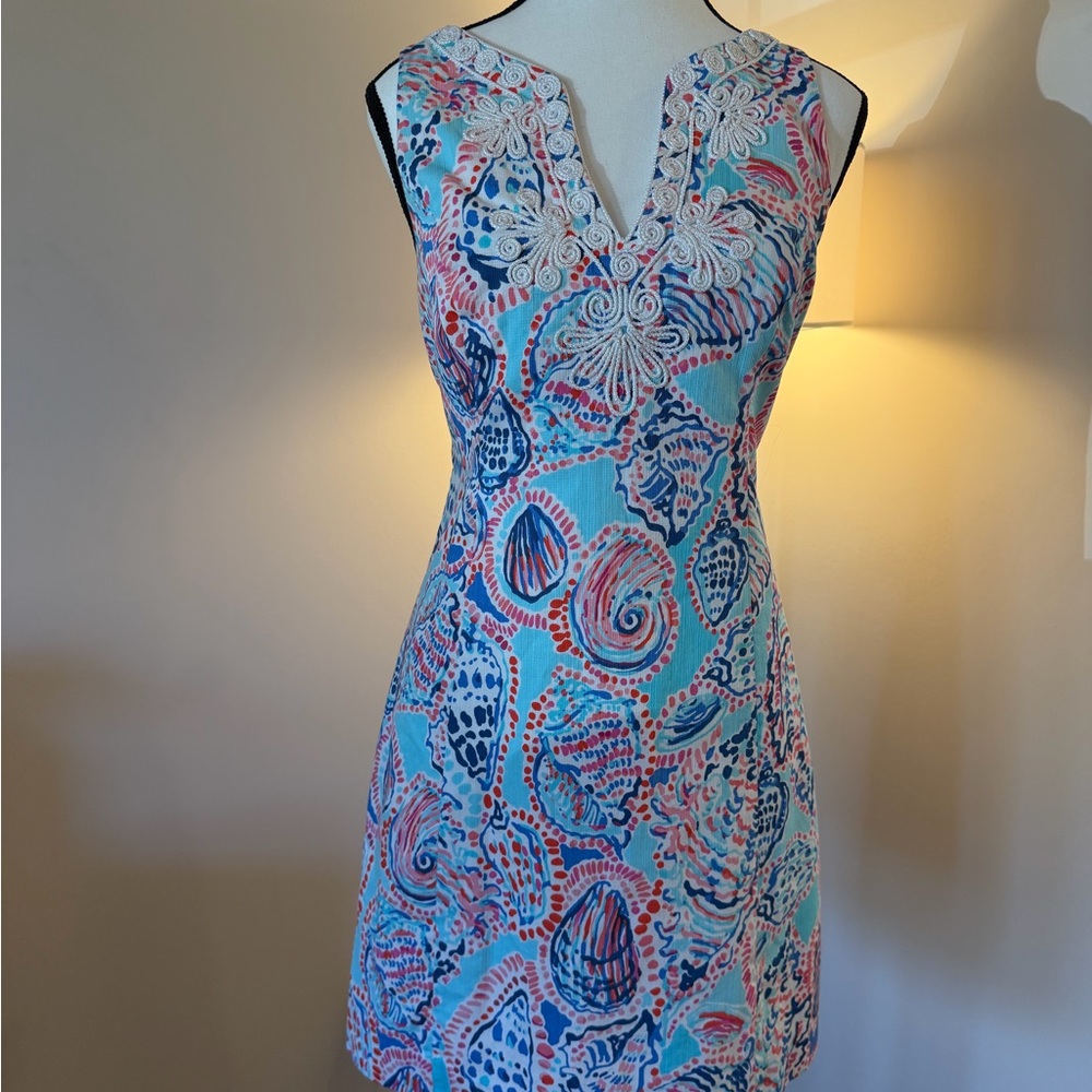 Lilly Pulitzer Blue and Pink Paisley Mini Dress
